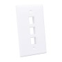 Placca porta frutti 3 posti mod. 503 Bianco