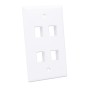 Placca porta frutti 4 posti mod. 503 Bianco