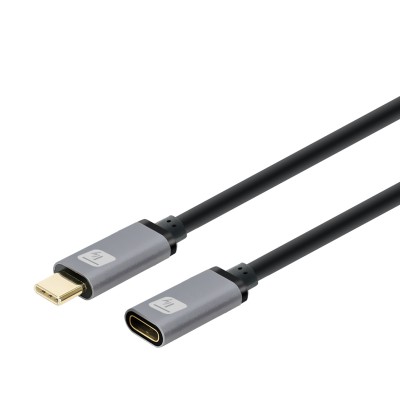 Cavo USB 3.2 Gen 2 USB-C&trade M/F Thunderbolt 3 E-Mark 1m Nero