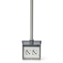 Multipresa Universale IP55 con Doppia Presa Bipasso Italiana Schuko con Scatola da Parete 3 Moduli