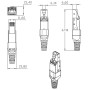 Connettore Plug RJ45 8P8C Cat.6A Schermato STP