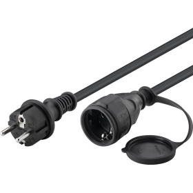 Cavo Alimentazione Schuko Maschio / Femmina da Esterno 10m Nero