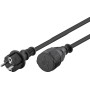 Cavo Alimentazione Schuko Maschio / Femmina da Esterno 10m Nero