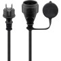 Cavo Alimentazione Schuko Maschio / Femmina da Esterno 10m Nero
