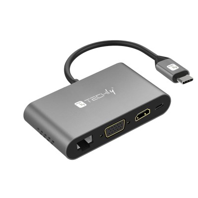 Docking Station USB-C&trade SuperSpeed Multiporta USB HDMI VGA RJ45 MicroSD