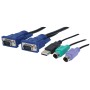 KVM Switch 16 porte combo USB + PS/2, OSD