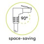 Cavo di rete Patch Connettore Angolato 90&deg CCA Cat.6 UTP 10m Nero