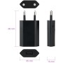Caricatore USB 1A Compatto Spina Europea Nero