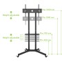 Carrello Supporto Pavimento Porta TV LCD/LED/Plasma 30''-65'' Mensola