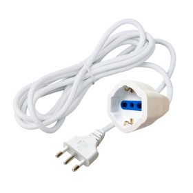Cavo Alimentazione Italiana 16A Maschio / Schuko Femmina 5m Bianco