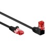 Cavo di rete Patch Connettore Angolato 90&deg CCA Cat.6 UTP 2m Nero