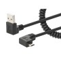 Cavo di Ricarica USB-A a Micro-USB 1m Spiralato Nero