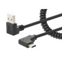 Cavo di Ricarica USB-A a USB-C&trade 1m Spiralato Nero