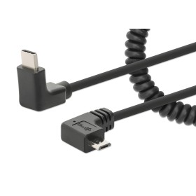 Cavo di Ricarica USB-C&trade a Micro-USB 1m Spiralato Nero