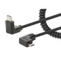 Cavo di Ricarica USB-C&trade a Micro-USB 1m Spiralato Nero