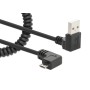 Cavo di Ricarica USB-A a Micro-USB 1m Spiralato Nero