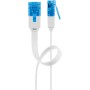 Cavo di rete Patch piatto in Rame Cat.6A U/UTP Bianco 2m