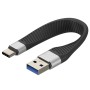 Cavo Corto Piatto USB-A a USB-C&trade Ricarica Rapida FPC 12 cm