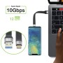 Cavo Corto Piatto USB-A a USB-C&trade Ricarica Rapida FPC 12 cm