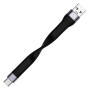 Cavo Corto Piatto USB-A a USB-C&trade Ricarica Rapida FPC 12 cm