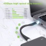 Cavo Corto Piatto USB-C&trade a USB-C&trade E-Mark Ricarica Rapida FPC 12.4 cm