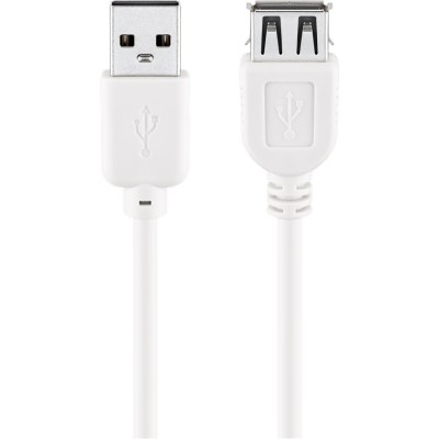 Cavo Prolunga USB A Maschio Femmina Alta Velocit&agrave 0.3m Bianco