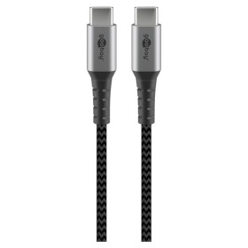 Cavo Tessile USB-C&trade Maschio/USB-C&trade Maschio 1 m Grigio