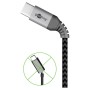 Cavo Tessile USB-C&trade Maschio/USB-C&trade Maschio 0,5 m Grigio