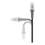 Cavo Tessile USB-C&trade Maschio/USB-C&trade Maschio 1 m Grigio