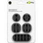 Clip Fermacavo Set da 5 pz Varie Misure Nero