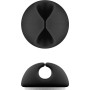Clip Fermacavo Set da 5 pz Varie Misure Nero