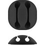 Clip Fermacavo Set da 5 pz Varie Misure Nero