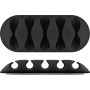 Clip Fermacavo Set da 5 pz Varie Misure Nero