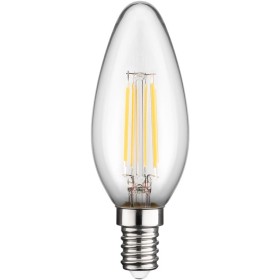 Lampadina LED Candela E14 Bianco Caldo 4W Filamento Classe E