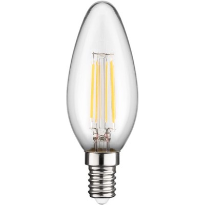 Lampadina LED Candela E14 Bianco Caldo 4W Filamento Classe E