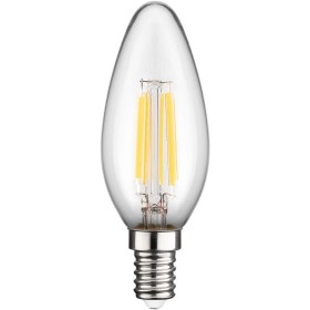 Lampadina LED Candela E14 Bianco Caldo 6W Filamento Classe C