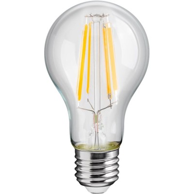 Lampadina LED E27 Bianco Caldo 11W Trasparente con Filamento, Classe D