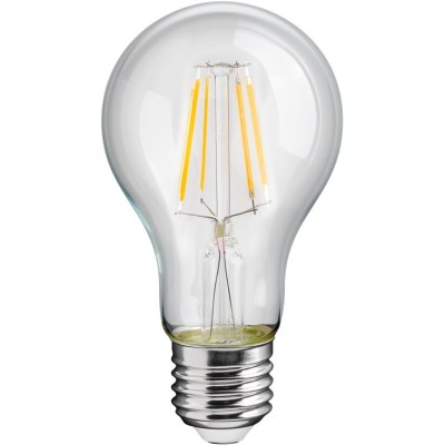 Lampadina LED E27 Bianco Caldo 4W con Filamento Classe E Trasparente
