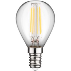 Lampadina Mini Globo E14 a Filamento Bianco Caldo 4W, Classe E