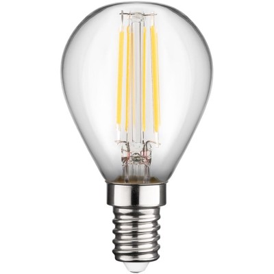 Lampadina Mini Globo E14 a Filamento Bianco Caldo 4W, Classe E