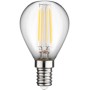 Lampadina Mini Globo E14 a Filamento Bianco Caldo 4W, Classe E