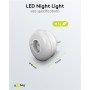 Luce Notturna a 3 LED Plug-In con Sensore Crepuscolare Bianco Freddo