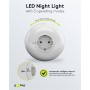 Luce Notturna a 3 LED Plug-In con Sensore Crepuscolare Bianco Freddo