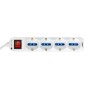 Multipresa 8 Posti Italiana Bipasso / 4 Schuko con Interruttore