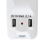Multipresa 5 Posti Italiana Bipasso con 2 Prese USB