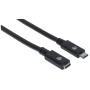 Cavo SuperSpeed USB-C&trade Maschio/USB-C&trade Femmina 0,5m Nero