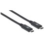 Cavo SuperSpeed USB-C&trade Maschio/USB-C&trade Maschio 1m Nero