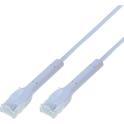 Cavo Slim Patch di Rete Pieghevole in Rame Cat.6A U/UTP 2m Bianco
