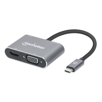 Convertitore USB-C&trade a HDMI e VGA 4-in-1 con Power Delivery