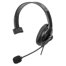 Cuffia Mono USB con Microfono Reversibile Cavo 2m